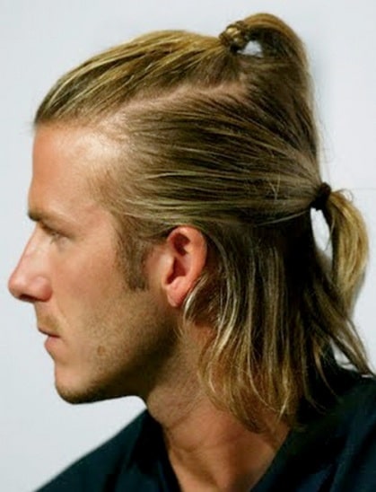Double ponytail for men
