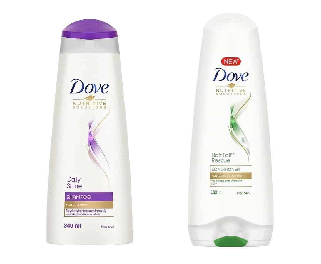 Dove Daily Shine Shampoo & Hair fall Rescue Conditioner