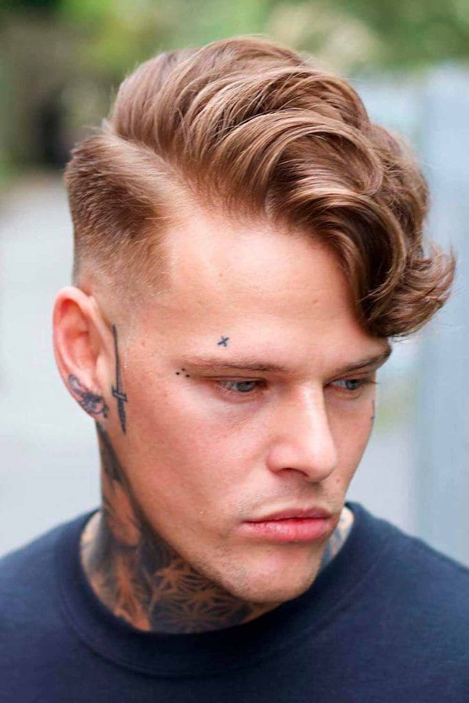 Bleached Angular Fringe With Taper Haircut